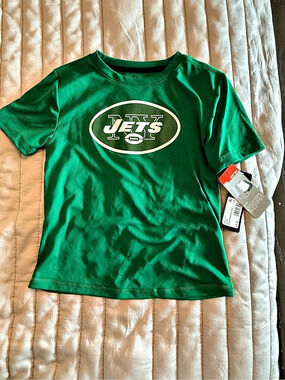 NFL New York Jets Green Short Sleeve Tee Boys Large NWT